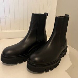 KOIO Black Leather Chelsea Boots – Lug Sole – Women’s [8] – Minimalist